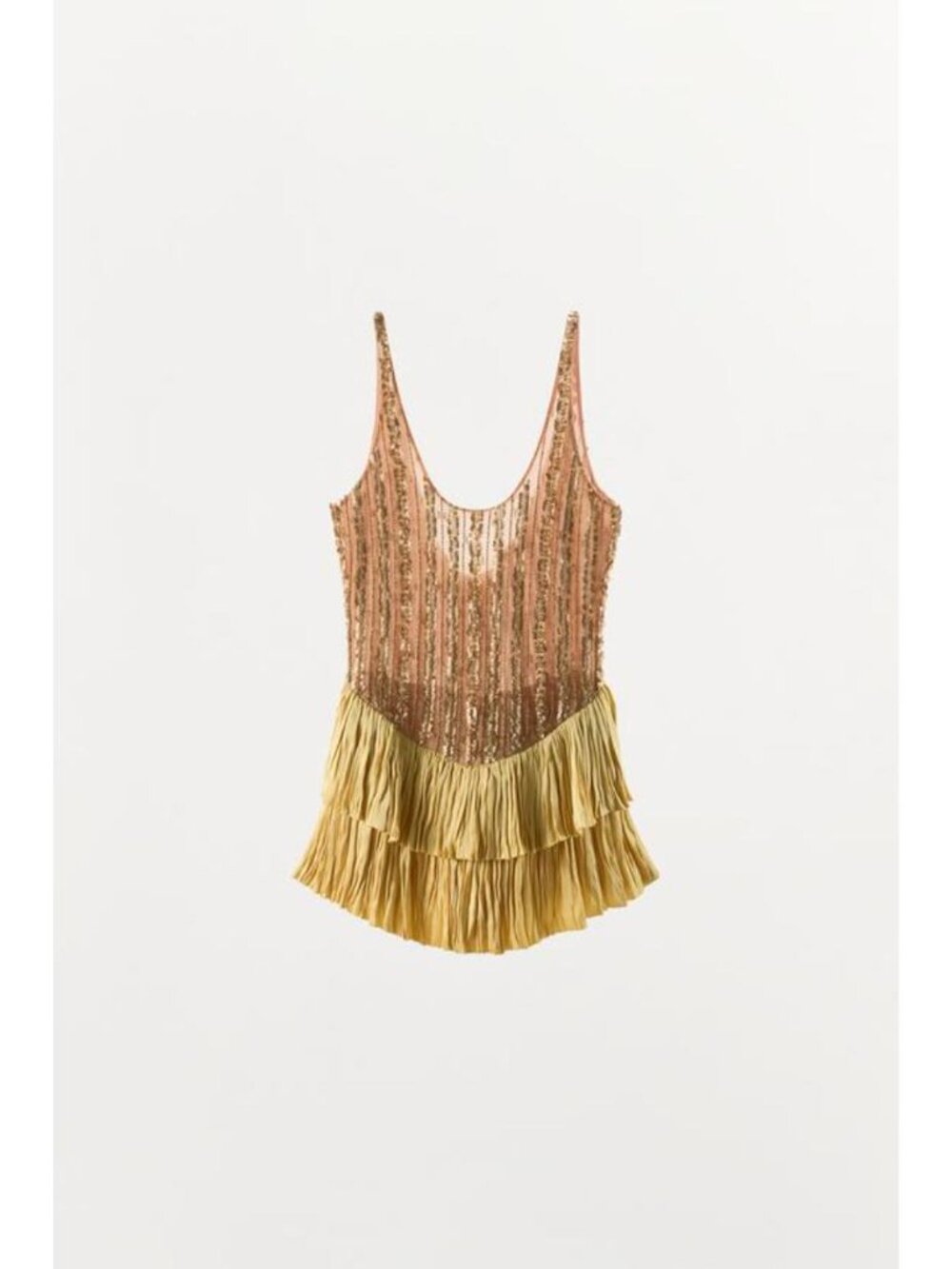 ZARA LIMITED EDITION COMBINED BEADED RUFFLE BODYSUIT 7521/148/300